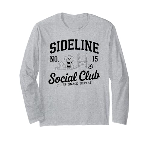 Women Sideline Social Club T -Shirt Soccer Mom Game Day Langarmshirt von Women SideLine Social Club T -Shirt Soccer Mom