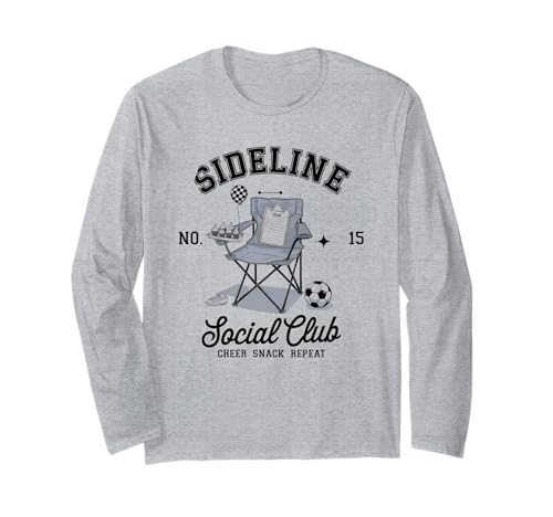 Women Sideline Social Club T -Shirt Soccer Mom Game Day Langarmshirt von Women SideLine Social Club T -Shirt Soccer Mom