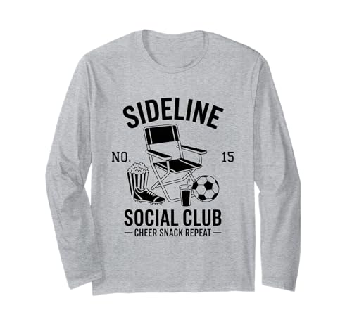 Women Sideline Social Club T -Shirt Soccer Mom Game Day Langarmshirt von Women SideLine Social Club T -Shirt Soccer Mom