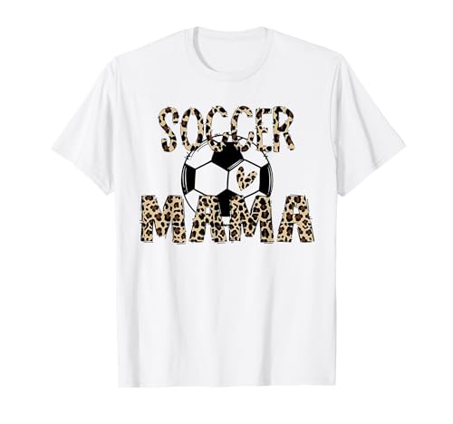 Women Soccer Mom Letter leopard Football Graphic T-Shirt Women Soccer Mom Letter leopard Football Graphic T-Shirt von Women Soccer Mom
