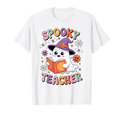 Spooky Teacher Halloween Party Women Teacher Ghost T-Shirt von Women Teacher Halloween Spooky Night Costume