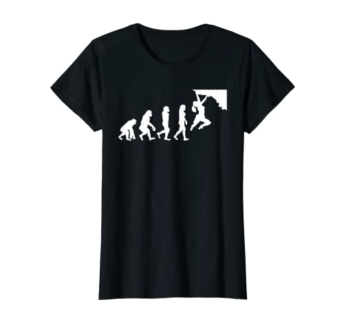 Damen Bouldern Evolution Kletterwand Kletterin Boulder Damen T-Shirt Damen Bouldern Evolution Kletterwand Kletterin Boulder Damen T-Shirt von Women climbing boulder gift equipment Boulder
