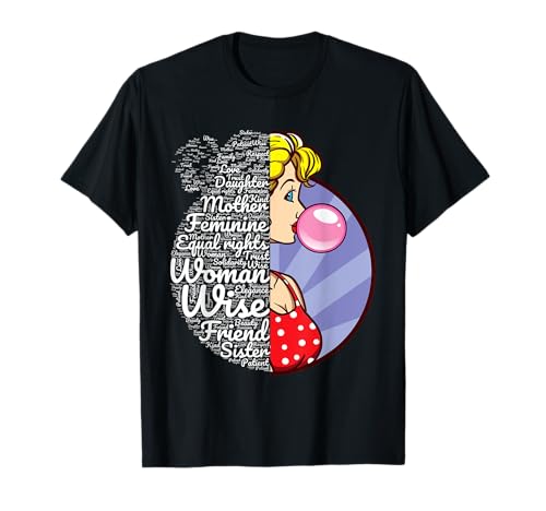 Internationaler Frauentag Geschenk für Frauen Word Cloud Retro T-Shirt Internationaler Frauentag Geschenk für Frauen Word Cloud Retro T-Shirt von Women's Day Gifts by Anastasia