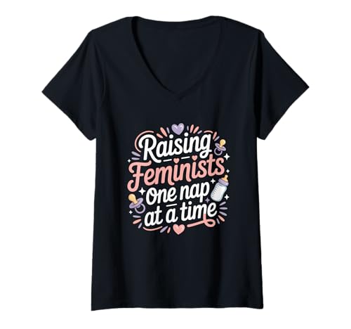 Damen Förderung von Feministinnen, Stärkung von Frauen, Gleichstellung von Frauen T-Shirt mit V-Ausschnitt Damen Förderung von Feministinnen, Stärkung von Frauen, Gleichstellung von Frauen T-Shirt mit V-Ausschnitt von Women's Equality Gender Equality Movement