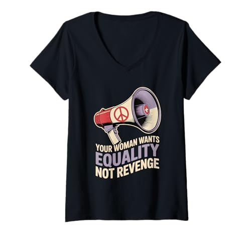 Damen Ihre Frau Will Gleichberechtigung Frauenförderung Gleichstellung von Frauen T-Shirt mit V-Ausschnitt Damen Ihre Frau Will Gleichberechtigung Frauenförderung Gleichstellung von Frauen T-Shirt mit V-Ausschnitt von Women's Equality Gender Equality Movement