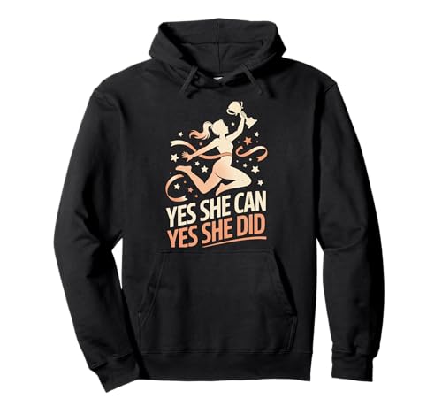 Ja, sie kann, ja, sie hat es getan, Frauenförderung, Gleichstellung von Frauen Pullover Hoodie Ja, sie kann, ja, sie hat es getan, Frauenförderung, Gleichstellung von Frauen Pullover Hoodie von Women's Equality Youth Feminist Movement