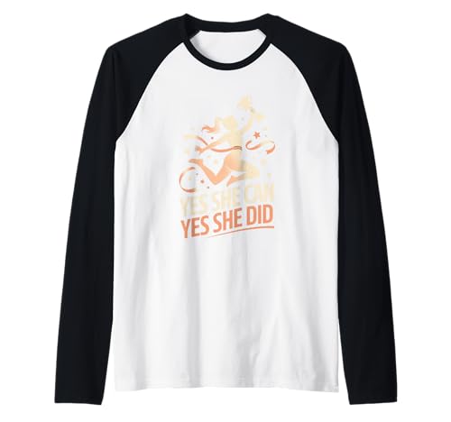 Ja, sie kann, ja, sie hat es getan, Frauenförderung, Gleichstellung von Frauen Raglan Ja, sie kann, ja, sie hat es getan, Frauenförderung, Gleichstellung von Frauen Raglan von Women's Equality Youth Feminist Movement