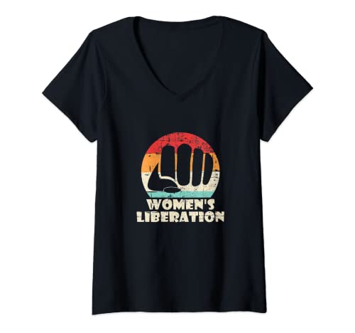 Damen Women's Liberation Feminismus für feministische Frauen T-Shirt mit V-Ausschnitt von Women's Liberation Feminist Feminism Women Girls
