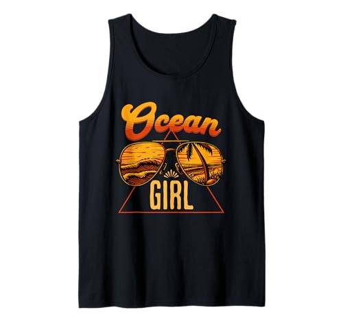 Ocean Girl Süße Piloten-Sonnenbrille Strand Tank Top Ocean Girl Süße Piloten-Sonnenbrille Strand Tank Top von Women's Retro Ocean Fashion Ideas
