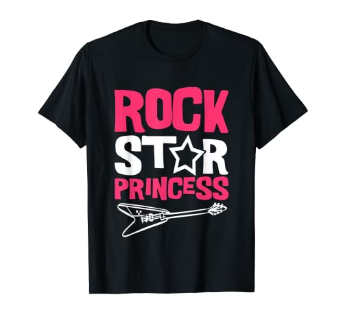 Damen Rockstar Geburtstag Mädchen Rockstar Prinzessin Party Musik T-Shirt von Women's Rockstar Birthday Party Supplies