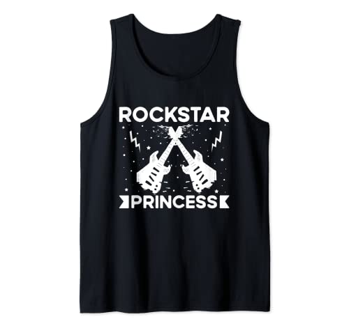 Damen Rockstar Geburtstag Mädchen Rockstar Prinzessin Party Musik Tank Top von Women's Rockstar Birthday Party Supplies