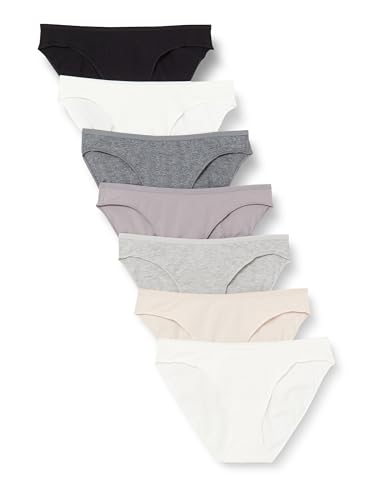 Women'secret Damen 7er-Pack Basic Baumwoll-Slip Dessous, Weißer Hintergrund, XL von Women'secret