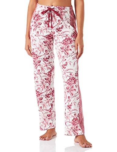 Women'secret Damen Blumenmuster aus Baumwolle (Single Jersey) Hose, granatrot Bedruckt, S von Women'secret