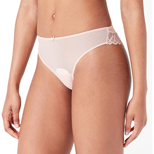 Women'secret Damen Slip Brazilian Spitze Tüll Rosa Funktionsunterwäsche, Rose, L von women'secret