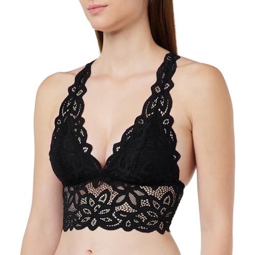 Women'secret Damen Bralette Spitze Neckholder Schwarz BH, L von women'secret