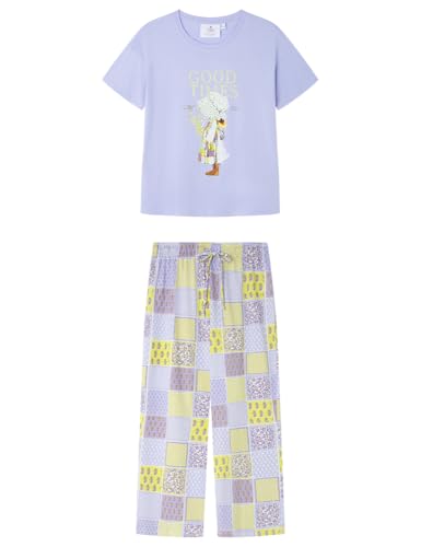 Women'secret Damen Capri Pyjama Multilicense Nostalgia Holly Hobbie Pyjamas, dunkelviolett, 42 von Women'secret