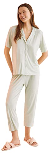 Women'secret Damen Capri Schlafanzug Pyjamaset, Muster Grün, 42 Women'secret Damen Capri Schlafanzug Pyjamaset, Muster Grün, 42 von Women'secret