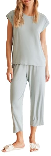 Women'secret Damen Capri Spring Soft Touch Pyjama-Set, Blue Haze, S von Women'secret