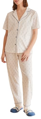 Women'secret Damen Classic 1% Cotton Miffy Pyjamas Pyjamaset, Ecru Print, L Women'secret Damen Classic 1% Cotton Miffy Pyjamas Pyjamaset, Ecru Print, L von Women'secret