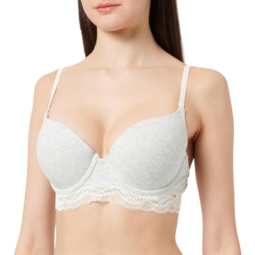 Women'secret Damen Gorgeous Push Up Baumwolle Grau BH, 70B von Women'secret