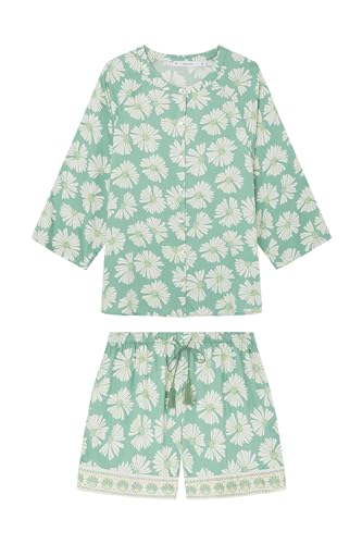 Women'secret Damen Kurzärmeliger Schlafanzug Citric Summer Pyjamaset, Green Print, M Women'secret Damen Kurzärmeliger Schlafanzug Citric Summer Pyjamaset, Green Print, M von Women'secret