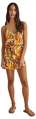 Women'secret Damen Kurzer Overall Mono, Bedruckt orange, XS Women'secret Damen Kurzer Overall Mono, Bedruckt orange, XS von Women'secret