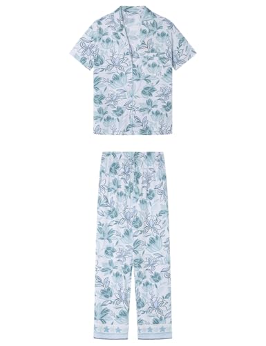 Women'secret Damen Long Pyjama Daily Garden Pyjamas, weiß, 36 Women'secret Damen Long Pyjama Daily Garden Pyjamas, weiß, 36 von Women'secret