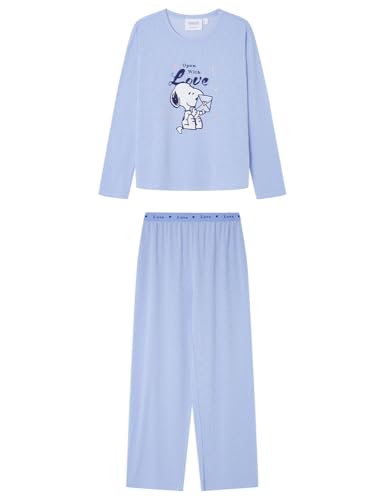 Women'secret Damen Long Pyjama Multilicense Lucky Love Snoopy Pyjamas, blau, XL Women'secret Damen Long Pyjama Multilicense Lucky Love Snoopy Pyjamas, blau, XL von Women'secret