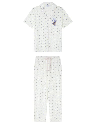 Women'secret Damen Long Pyjama Multilicense Lucky Love Snoopy Pyjamas, weiß, XL Women'secret Damen Long Pyjama Multilicense Lucky Love Snoopy Pyjamas, weiß, XL von Women'secret