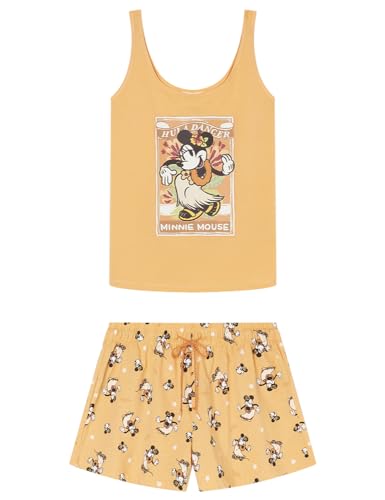 Women'secret Damen Pijama 100% Algodón Estampado Minnie Pyjamaset, NEON Mandarine, S von Women'secret