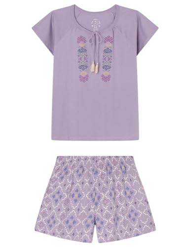 Women'secret Damen Pijama 100% Algodón Étnico Bordado Schlafanzug, Light Purple, S Women'secret Damen Pijama 100% Algodón Étnico Bordado Schlafanzug, Light Purple, S von Women'secret