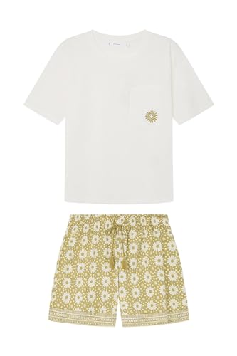 Women'secret Damen Pijama 100% Algodón Shorts Flores Schlafanzug, Cream, L Women'secret Damen Pijama 100% Algodón Shorts Flores Schlafanzug, Cream, L von Women'secret