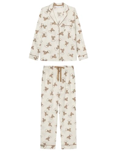 Women'secret Damen Pijama Largo Daily Teddy Pyjamas, Marron, L von Women'secret