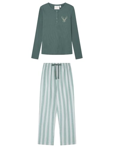 Women'secret Damen Pijama Largo Harry Potter Patronum Pyjamas, Verde, L von Women'secret