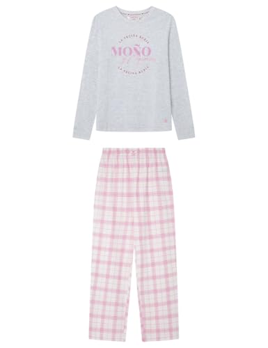 Women'secret Damen Pijama Largo La Vecina Rubia Moño Pyjamas, Gris, M von Women'secret