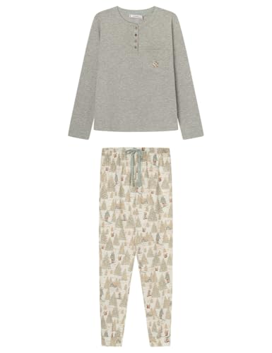 Women'secret Damen Pijama Largo Teddy Grey Pyjamas, Verde, XS Women'secret Damen Pijama Largo Teddy Grey Pyjamas, Verde, XS von Women'secret