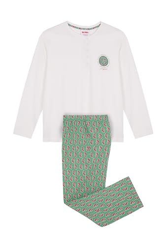Women'secret Damen Pijama Largo Very Merry Green Pyjamas, Blanco, S Women'secret Damen Pijama Largo Very Merry Green Pyjamas, Blanco, S von Women'secret