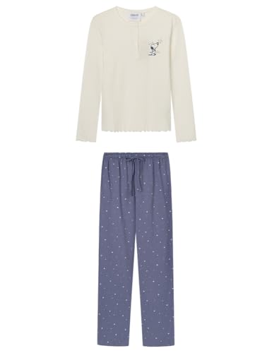 Women'secret Damen Pijama Largo Wish Pyjamas, Blanco, L von Women'secret