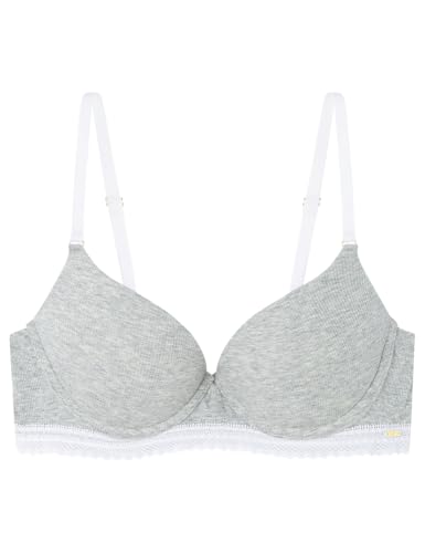 Women'secret Damen Push Up Cotton Collection BH, grau, 75B von Women'secret