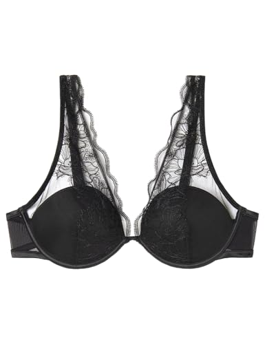 Women'secret Damen Push Up Sense Bridal (Black) BH, Schwarz, 75B von Women'secret