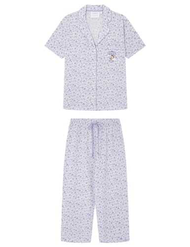 Women'secret Damen Pyjama aus 100% Baumwolle, Lila Snoopy Pyjamaset, Purple Print, S Women'secret Damen Pyjama aus 100% Baumwolle, Lila Snoopy Pyjamaset, Purple Print, S von Women'secret