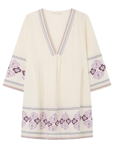 Women'secret Damen Short Embroidered Dress in 1% Cotton Sonnenanzug, Ecru, L von Women'secret