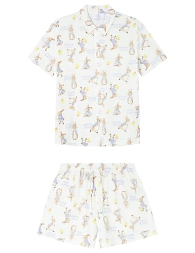 Women'secret Damen Short Pyjama Multilicense Nostalgia Petter Rabbit Pyjamas, weiß, 36 von Women'secret