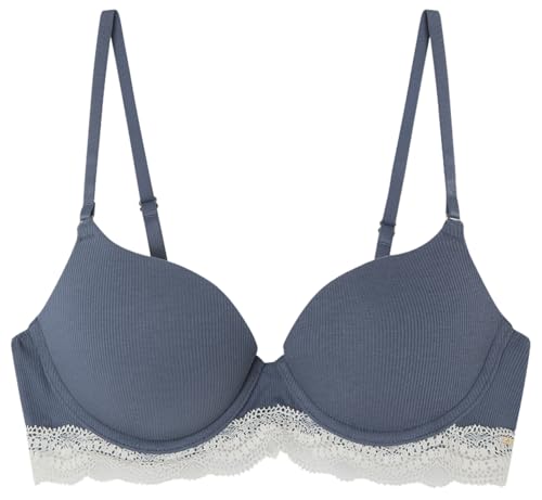 Women'secret Damen Sujetador Cotton Collection 1 WUNDERSCHÖNER Hellblauer Push-up-BH aus Baumwolle, 100B von Women'secret