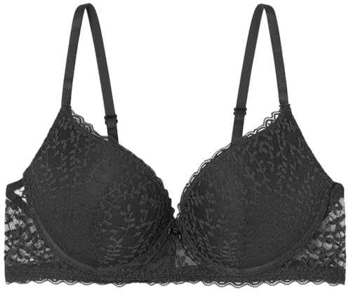 Women'secret Damen Sujetador Helankas 1 WUNDERSCHÖNER Push-up-BH Spitze, grau, 90B Women'secret Damen Sujetador Helankas 1 WUNDERSCHÖNER Push-up-BH Spitze, grau, 90B von Women'secret