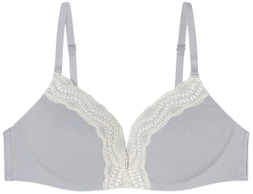 Women'secret Damen Sujetador Triangular Acolchado Cotton Collection 1 CHARMANTER Triangel-BH aus Blauer Spitze, Azul Marítimo, 90B von Women'secret