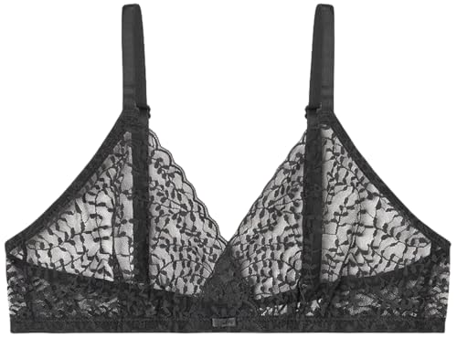 Women'secret Damen Sujetador Triangular Helankas 1 CHARMANTer Triangel-BH Spitze, grau, 100B von Women'secret