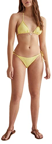 Women'secret Damen Triangel-Bikinitop Gelb Bänder Bikini, Amarillo/Dorado, 80B von Women'secret