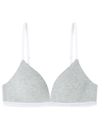 Women'secret Damen Triangular Padded Cotton Collection BH, grau, 80B von Women'secret