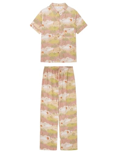 Women'secret Damen Weekly Sunshine Kurzärmeliger Schlafanzug Pyjamaset, Multicolor, M von Women'secret